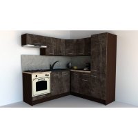 Bucatarie de Colt GENA NEW 9 DR. 190-200, Cu Corp de Cuptor, Wenge / Decor 4299